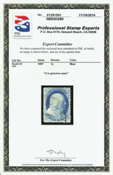 1857, 1¢ blue, type IV (Scott 23 var.), recut once at top and once ...