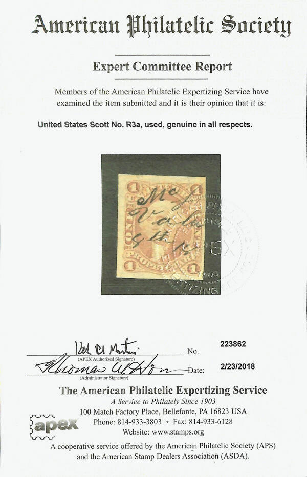 Image 1 for lot number 3361 for Kelleher Auction 828th - The Albert L. Grasso Collection: United States 