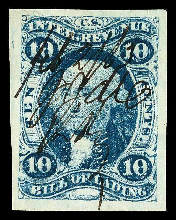 Revenue, 1862, First Issue, 10¢ Bill of Lading, imperf. (Scott R32a) ...