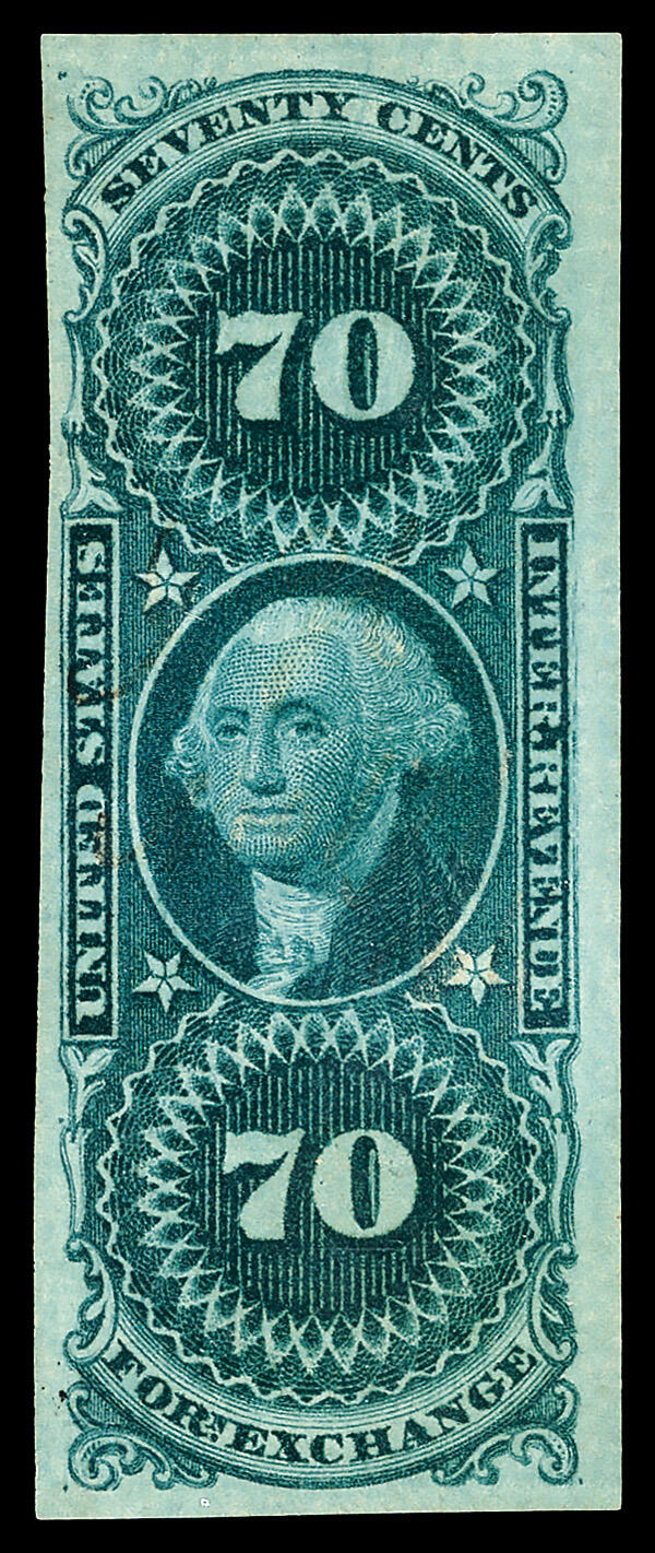 Revenue, 1862, First Issue, 70¢ Foreign Exchange, imperf. (Scott ...