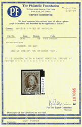 1847, 5¢ red brown (Scott 1), unused without gum, four-margined and ...