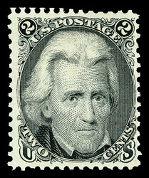 1861-66 (1875 Re-issue), 2¢ black (Scott 103), o.g., hinged, in true ...