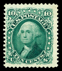 1861-66 (1875 Re-issue), 10¢ green (Scott 106), large part o.g., ...