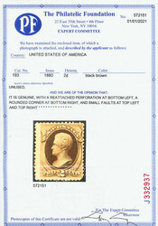 1880, 2¢ black brown, A.B.N.C. "Soft Paper" Special Printing (Scott ...