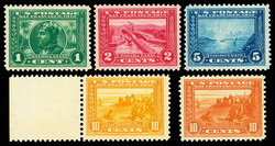 1913, Panama-Pacific complete, perf. 12 (Scott 397-400A), o.g., never ...