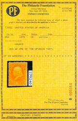 Agriculture Dept., 1879, 1¢ yellow (Scott O94), unused without gum, ...