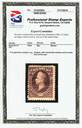 Treasury Dept., 1879, 90¢ brown (Scott O113), o.g., hinged, ...
