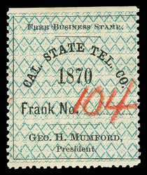 6605: United States - Telegraph stamps