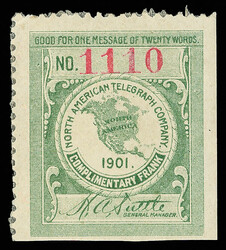 6605: United States - Telegraph stamps