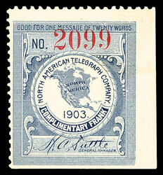 6605: United States - Telegraph stamps