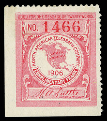 6605: United States - Telegraph stamps