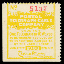 6605: United States - Telegraph stamps