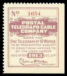 6605: United States - Telegraph stamps