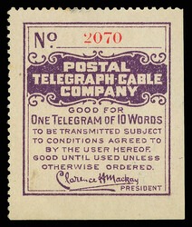 6605: United States - Telegraph stamps