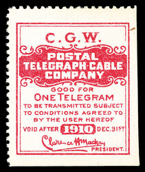 6605: United States - Telegraph stamps