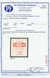 Postal Telegraph Co., 1911, carmine, "C.G.W." official (Scott 15TO5), ...
