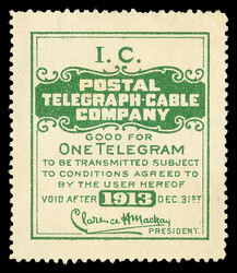 6605: United States - Telegraph stamps