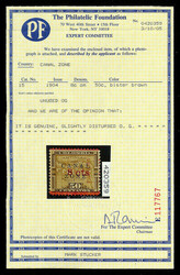 1904, 8¢ on 50c Map, bister brown (Scott 15), slightly disturbed o.g ...