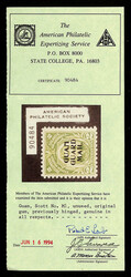 Guard Mail, 1930, 2¢ green (Scott M1), o.g., barest trace of hinge, ...