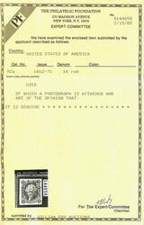 Revenue, 1862, First Issue, 1¢ Playing Cards, imperf. (Scott R2a), ...