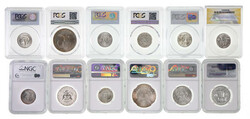 Assortment of (11) Graded U.S. Silver Dollars, Quarters, and Half ...