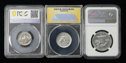Group of (3) Graded Uncirculated and Near Uncirculated U.S. Coins, ...