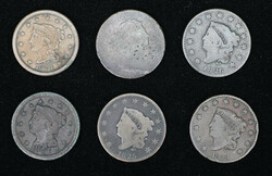 U.S. Large Cent Group, 1798-1854, features 1798 Draped Bust as well ...