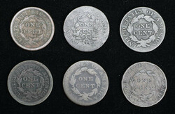 U.S. Large Cent Group, 1798-1854, features 1798 Draped Bust as well ...