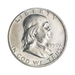 1950 Franklin Half Dollar Proof PCGS PR64, PCGS graded Proof 64