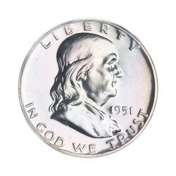 1951 Franklin Half Dollar Proof NGC PF65, NGC graded Proof 65