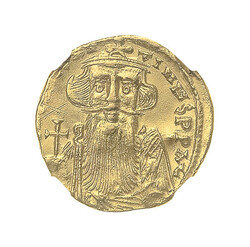 AD 641-668, Constans II AV Solidus RV Cross Potent, Clipped, Brushed, ...