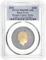 2016 $200 Cook Islands Reagan Legacy Series Black Proof PCGS PR69 ...