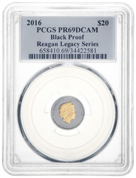 2016 $20 Cook Islands Reagan Legacy Series Black Proof PCGS PR69 Deep ...