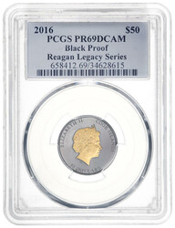 2016 $50 Cook Islands Reagan Legacy Series Black Proof PCGS PR69 Deep ...