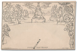 1840, Mulready Envelope, 1d black (Scott U1 var.), Stereo A150 with ...