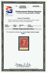 1909, 2¢ Lincoln (Scott 367), bottom margin single, clean strong ...