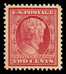 1909, 2¢ Lincoln Centenary, bluish paper (Scott 369), o.g., never ...