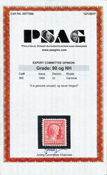 1909, 2¢ Lincoln Centenary, bluish paper (Scott 369), o.g., never ...