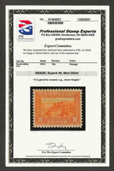 1913, 10¢ Panama-Pacific, perf. 12, orange (Scott 400A), o.g., never ...