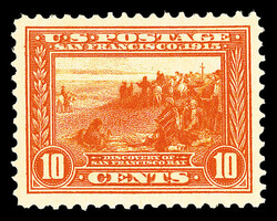 1913, 10¢ Panama-Pacific, perf. 12, orange (Scott 400A), Bright ...