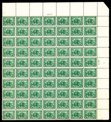 1914, 1¢ Panama-Pacific, perf. 10 (Scott 401), full wide top right ...