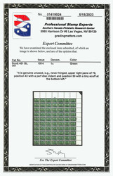 1914, 1¢ Panama-Pacific, perf. 10 (Scott 401), full wide top right ...