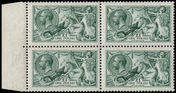 1913, King George V "Seahorse", Waterlow printing, £1 dull blue ...