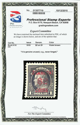 Offices in China, 1919, $2 on $1 violet brown (Scott K16), o.g., ...