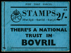 1938, 2sh King George VI, complete booklet (Scott BK45), missing 1 ...