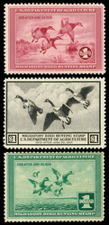Federal Duck Stamp, 1934-38, $1 Mallards-$1 Pintail Drakes complete ...