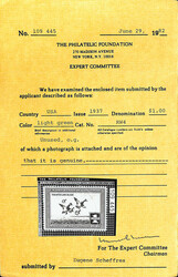 Federal Duck Stamp, 1937, $1 Scaup Ducks (Scott RW4), o.g., never ...