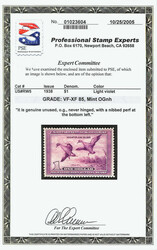 Federal Duck Stamp, 1938, $1 Pintail Drakes (Scott RW5), Vibrant, ...