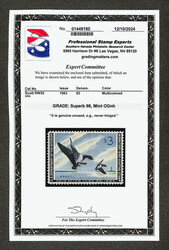 Federal Duck Stamp, 1963, $3 Brants (Scott RW30), Symmetry that ...