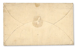 c.1863 (Oct. 5), white on cream textured wallpaper cover, franked ...